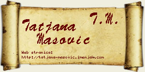 Tatjana Mašović vizit kartica